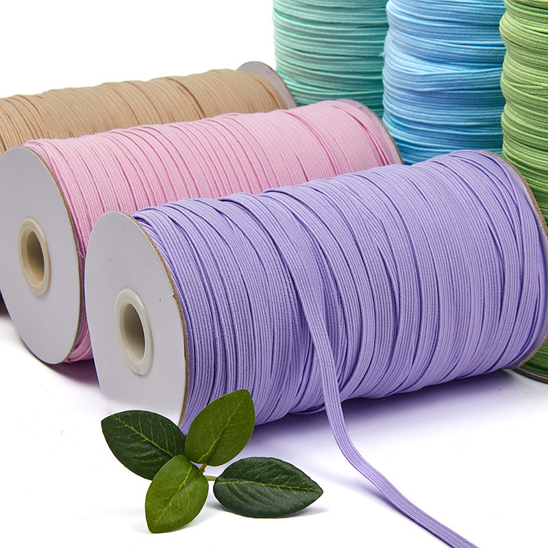 Lace Ribbon Trim - 200-100yard 6mm Colorful High-elastic Elastic Bands