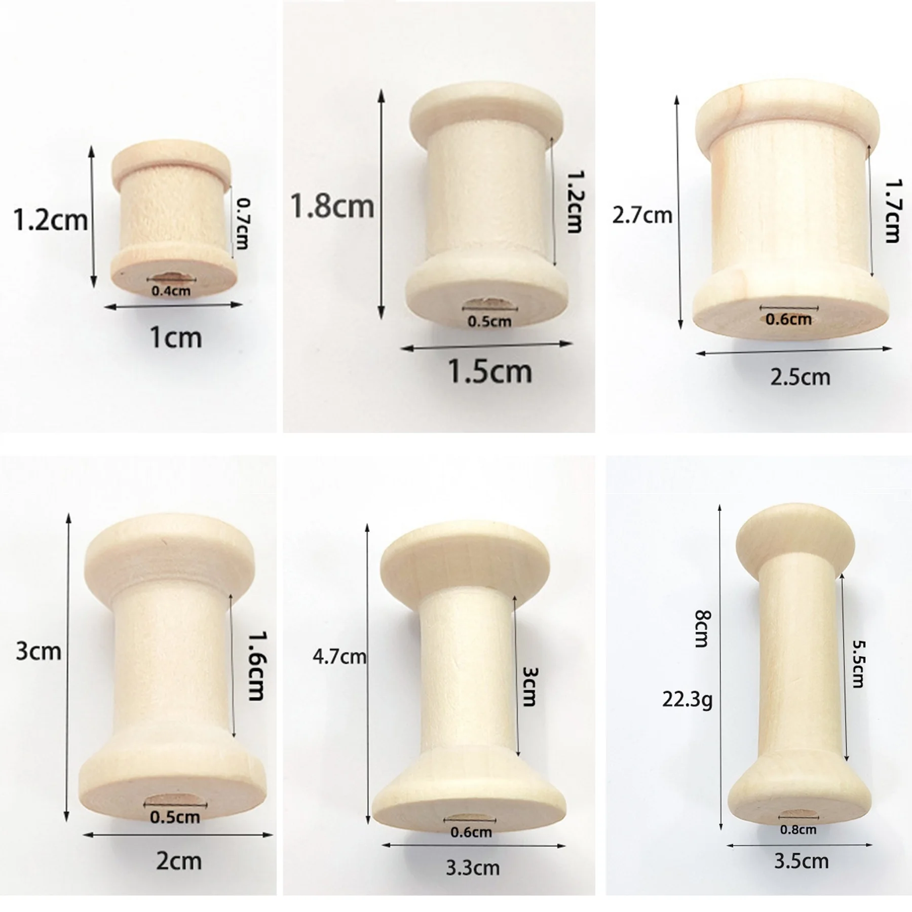 10/5Pcs Mini Wooden Bobbins Em - Organza Ribbon Spool review and price