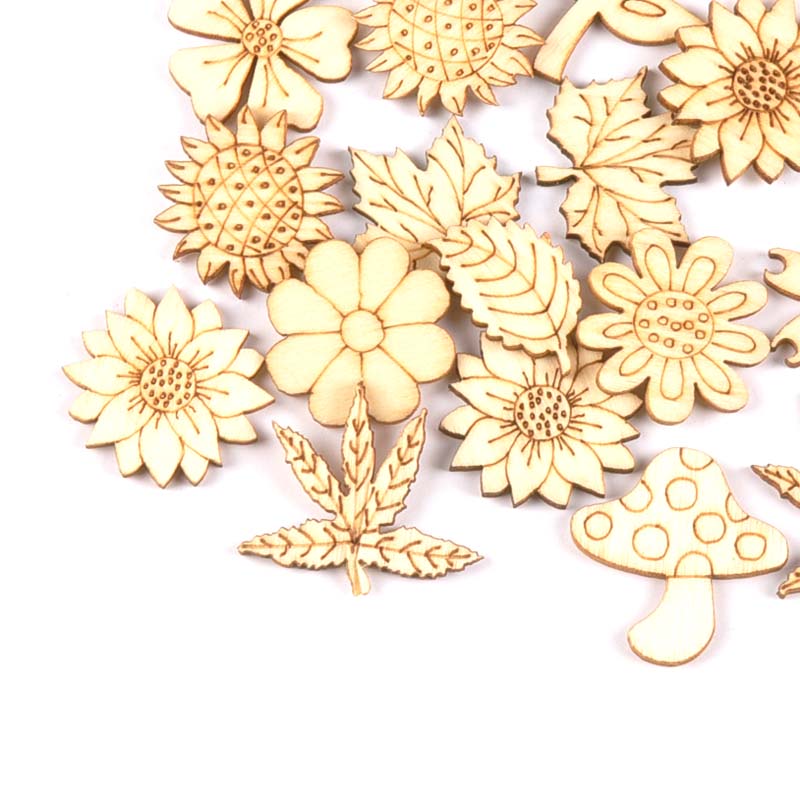 30Pcs 25-30mm Wood DIY Accesso - Craft Embellishments review and price