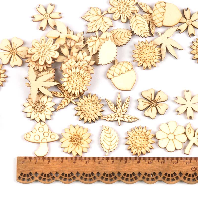 30Pcs 25-30mm Wood DIY Accesso - Craft Embellishments review and price