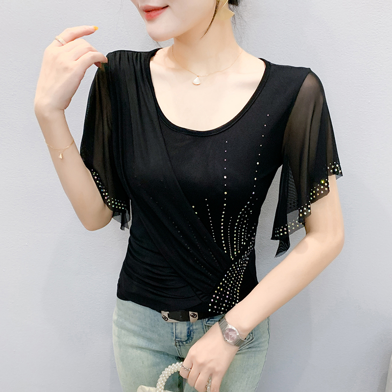 2025 Summer Women's Mesh Top:  - Beaded Trim Fringe review and price