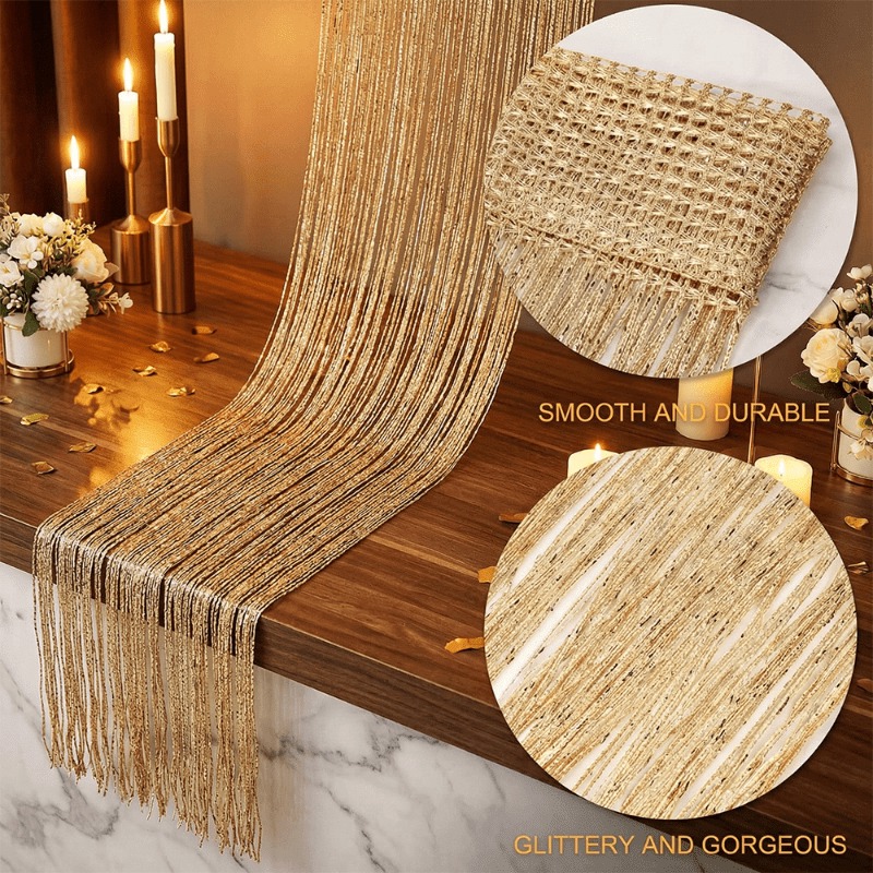 1PC gold Bohemian-style sparkl - Sequin Fabric Panel review and price
