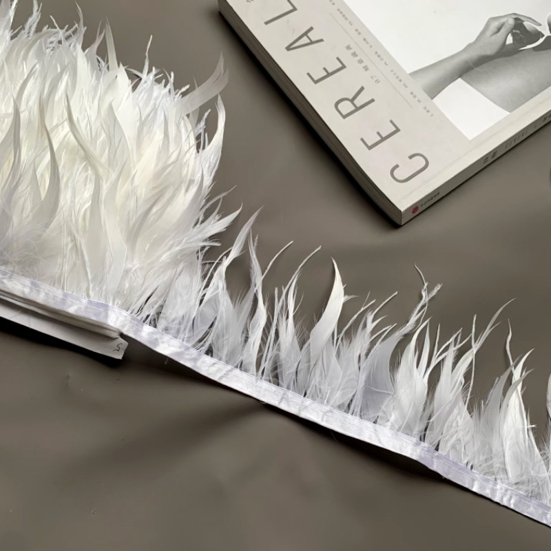 10M Colorful Ostrich Feather T - Fringe Ribbon Sewing review and price