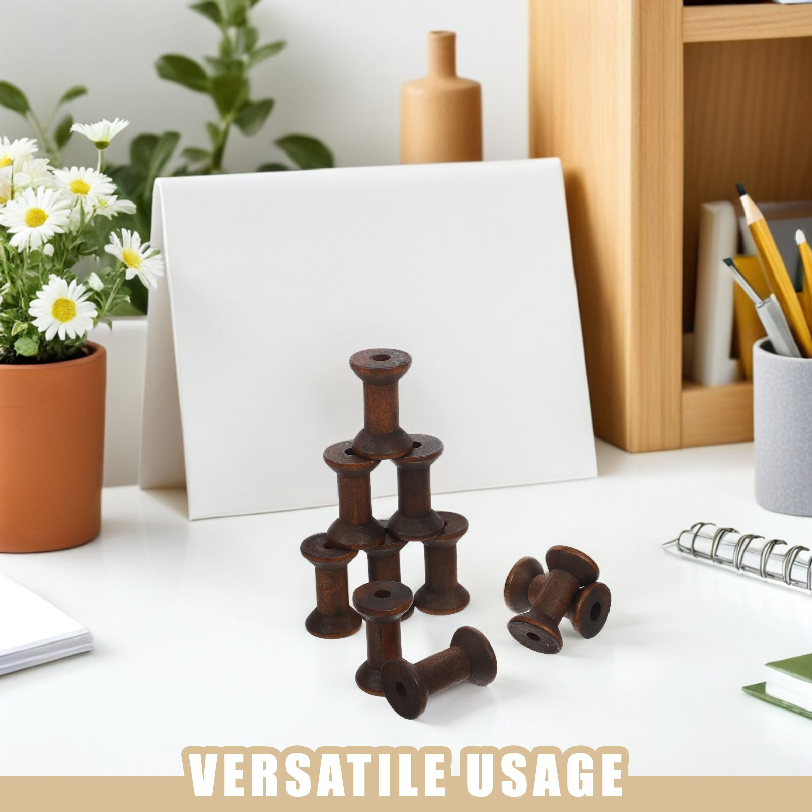 10Pcs Vintage Wooden Spools Na - Organza Ribbon Spool review and price