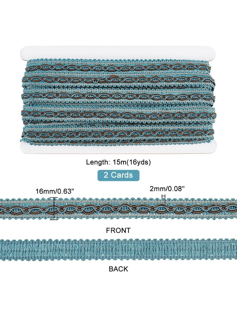 32 Yards Blue Braid Tirm for S - Fringe Ribbon Sewing review and price