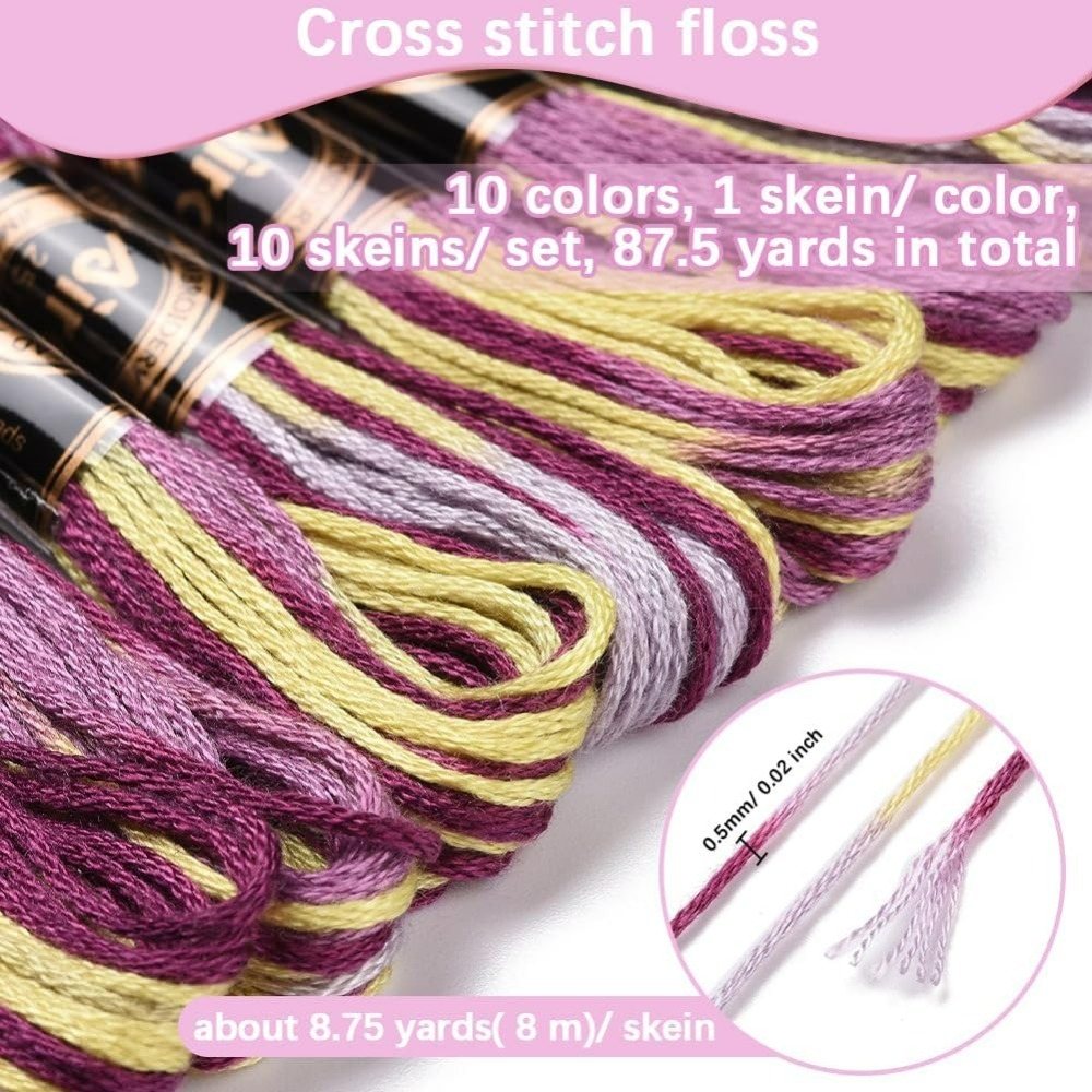 6 Strands Purple Variegated Em - Embroidery Embellishments review and price