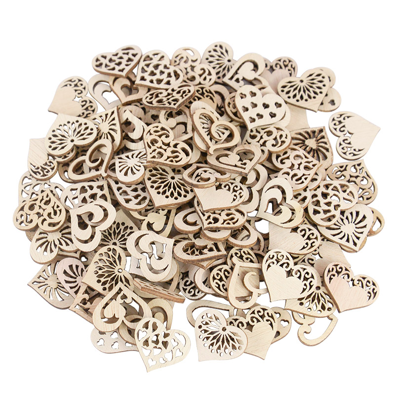 50/100pcs Hollowed Heart Patte - Craft Embellishments review and price