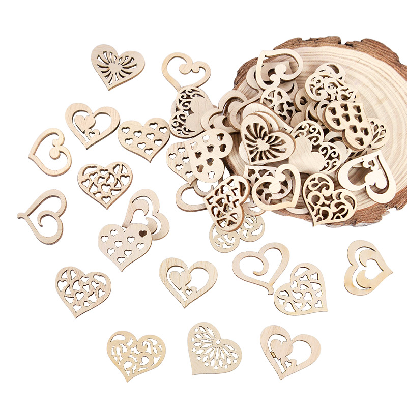 50/100pcs Hollowed Heart Patte - Craft Embellishments review and price