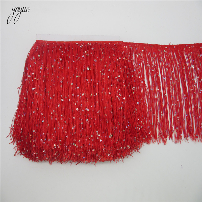 YOYUE 1Yard 20CM Long Polyeste - Beaded Trim Fringe review and price
