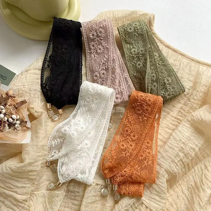 1PC Flower Lace Ribbon Hair Sc - Lace Ribbon Trim review and price