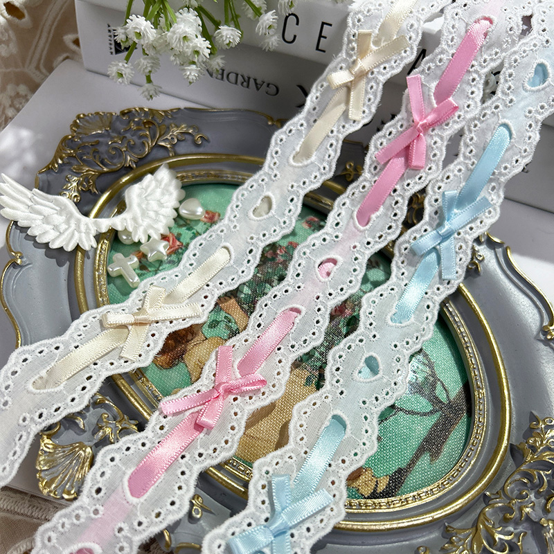 1yard Bow Pleated Lace Lolita  - Lace Ribbon Trim review and price