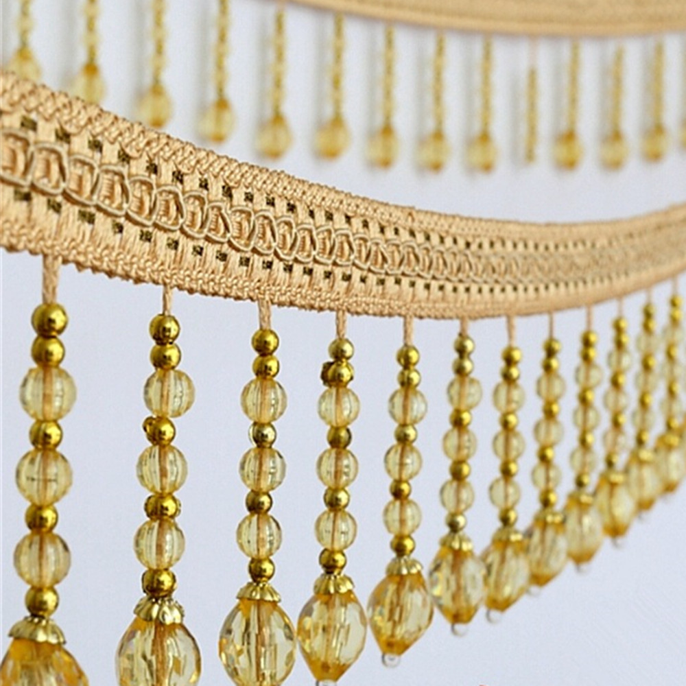 12yards Briaded Hanging Beads  - Beaded Trim Fringe review and price