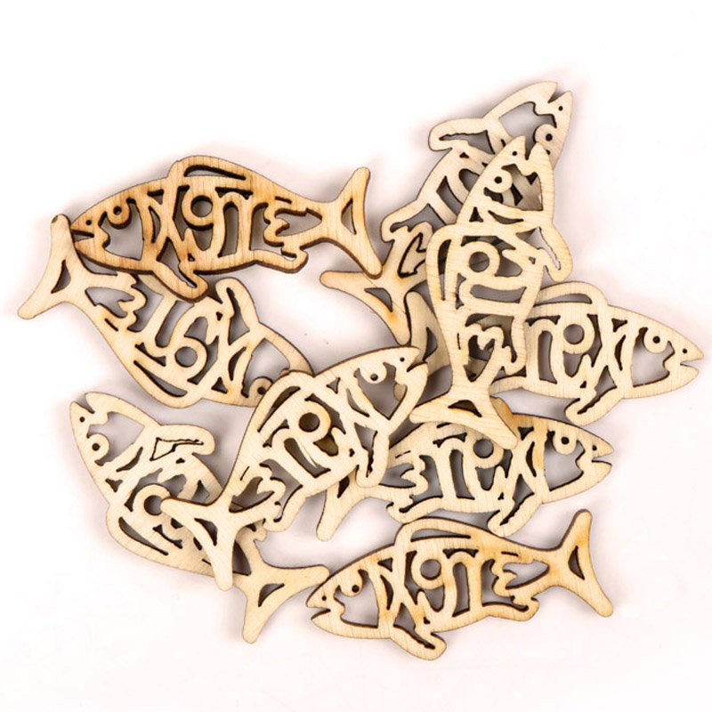 Wooden Cute Fish Shape Arts Pa - Craft Embellishments review and price