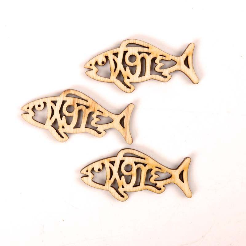 Wooden Cute Fish Shape Arts Pa - Craft Embellishments review and price