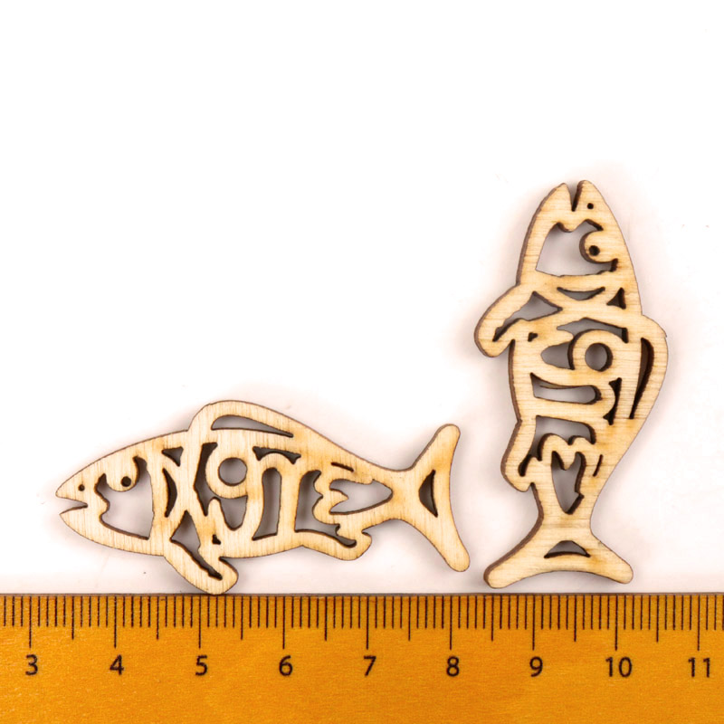 Wooden Cute Fish Shape Arts Pa - Craft Embellishments review and price
