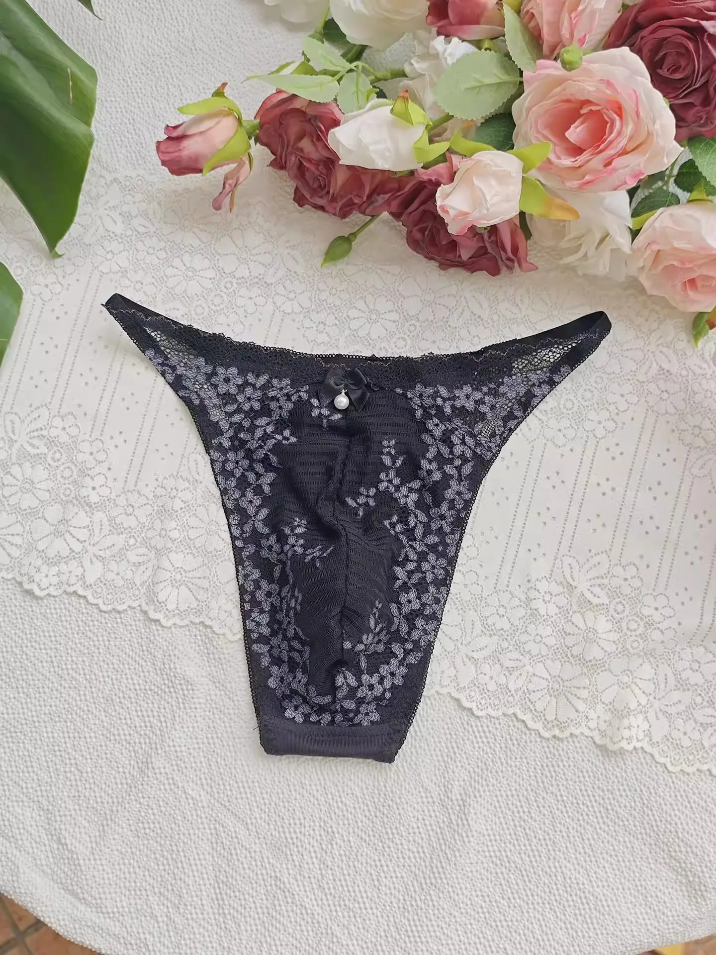 Black Lace Man's T-brief Embro - Embroidery Embellishments review and price