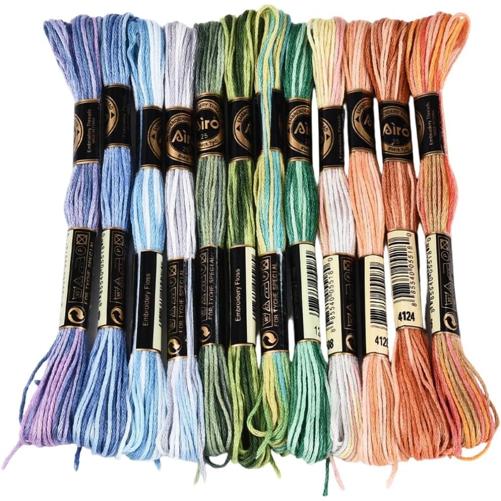 12 Skeins 105 Yards Cross Stit - Embroidery Embellishments review and price