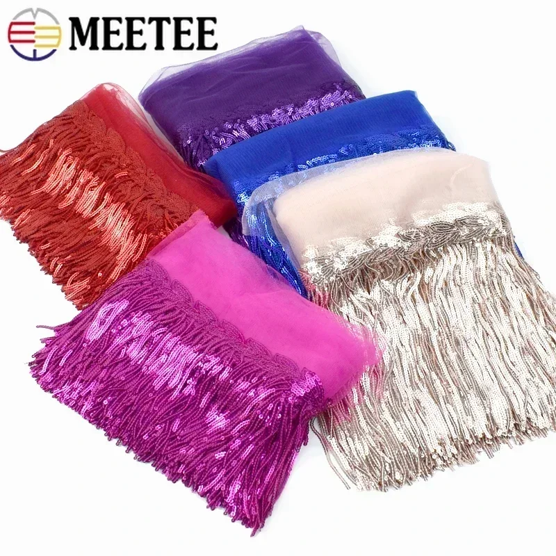 2/5/10Yards Sequin Embroidery  - Beaded Trim Fringe review and price