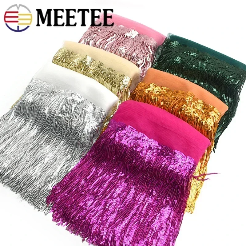 2/5/10Yards Sequin Embroidery  - Beaded Trim Fringe review and price