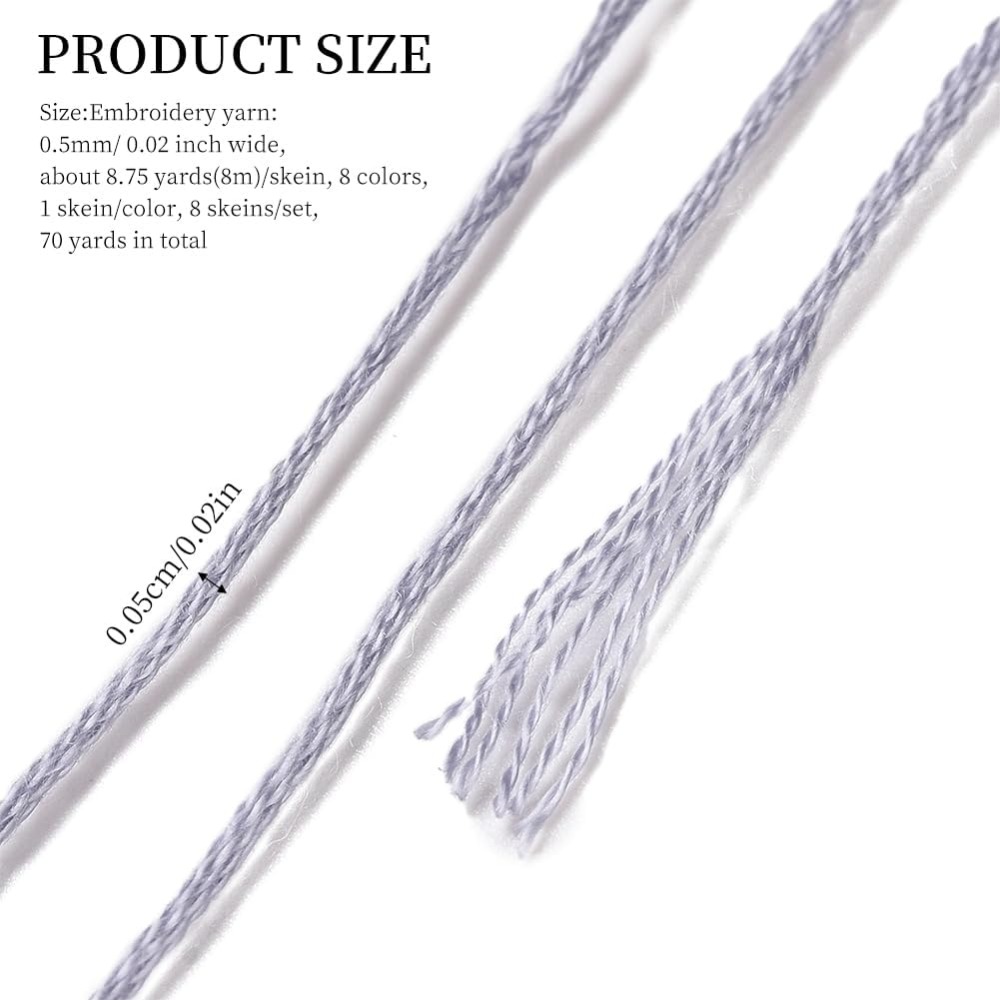 8 Skeins 70 Yards Grey Friends - Embroidery Embellishments review and price