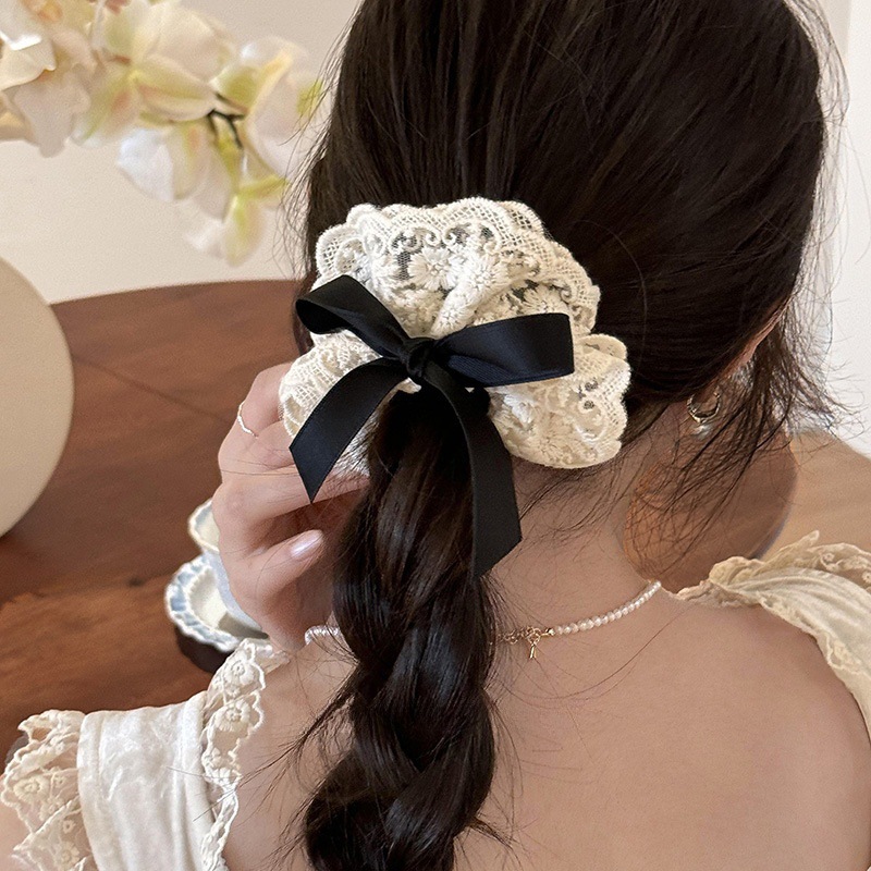 French retro double layered bo - Lace Ribbon Trim review and price