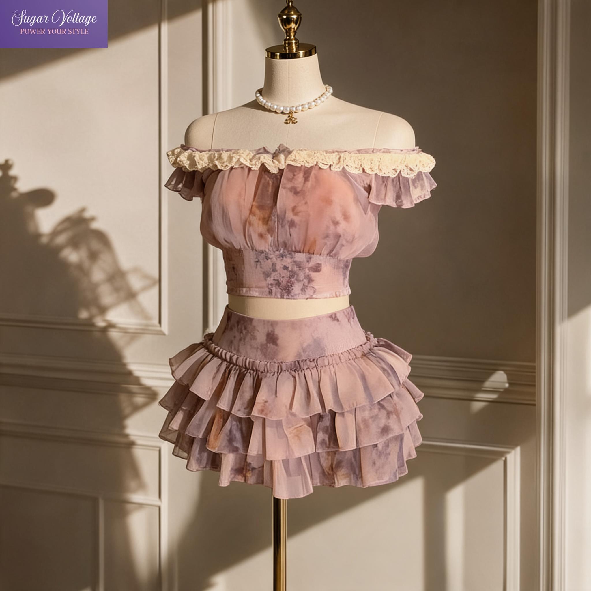 French Sweet Coquette Off Shou - Elastic Lace Trim review and price