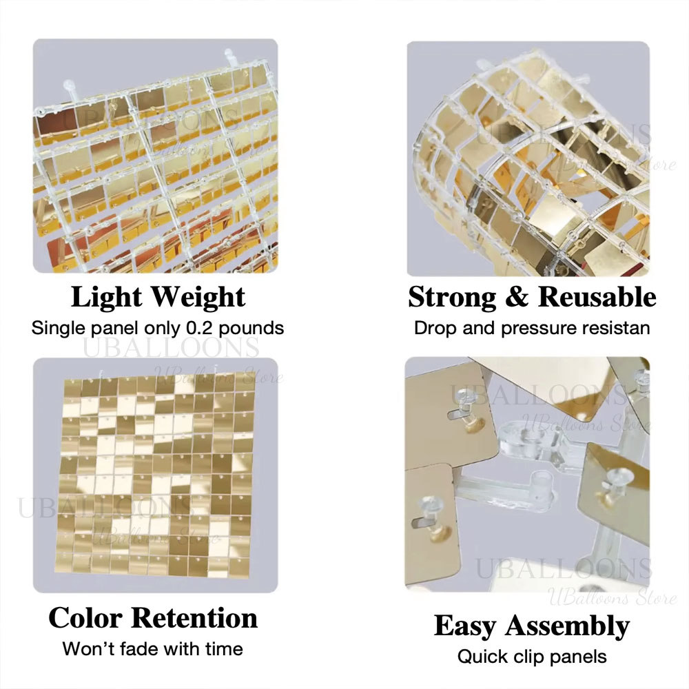 Iridescent Silver Shimmer Wall - Sequin Fabric Panel review and price
