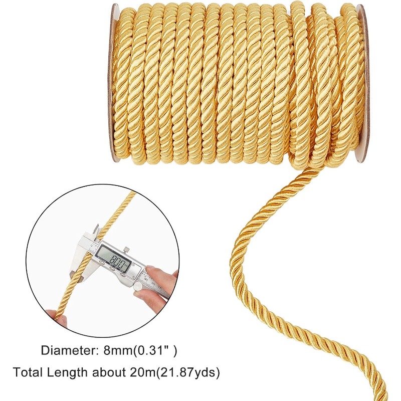 1Roll 8mm 20 Yards Twisted Cor - Cord Trim Twisted review and price