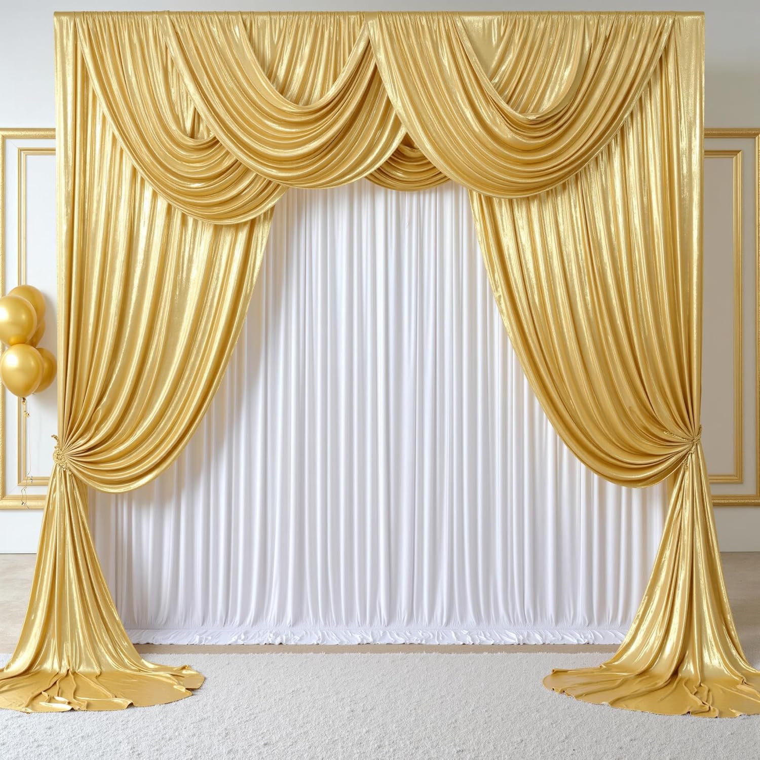 2.3x7FT Wrinkle Free Glitter 1 - Sequin Fabric Panel review and price