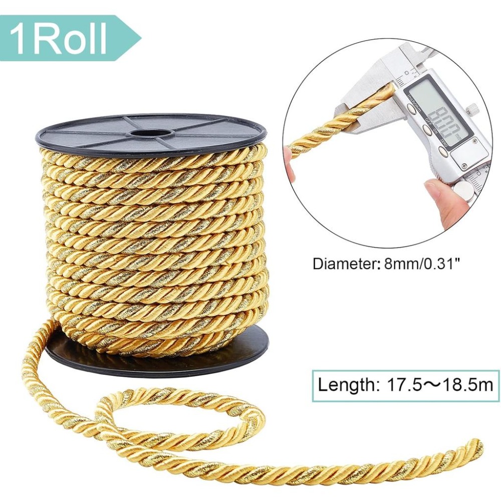 8mm Twist Cords 20 Yards Twine - Cord Trim Twisted review and price