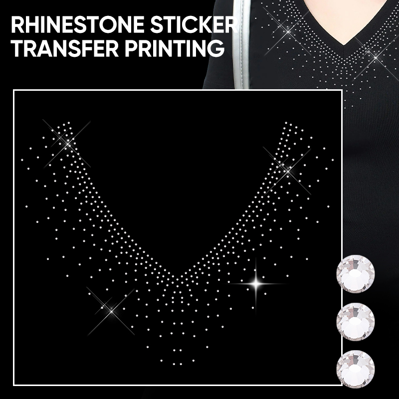 QIAO 1/2/4/6Pcs V-Neck Glitter - Hotfix Rhinestone Sheet review and price