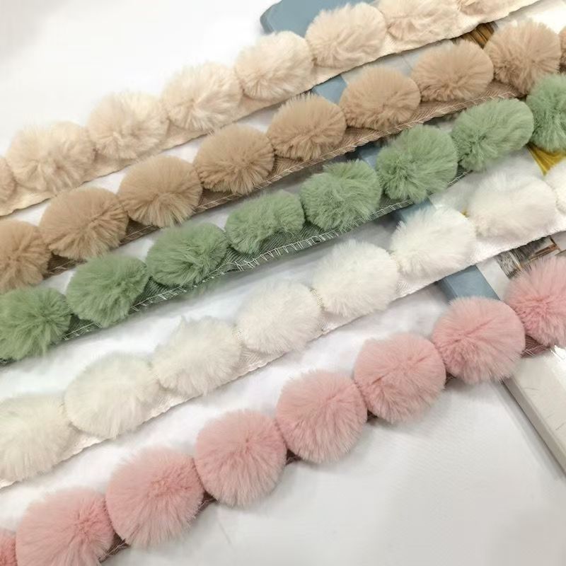 3cm Faux Rabbit Fur Pom Ball L - Fringe Ribbon Sewing review and price