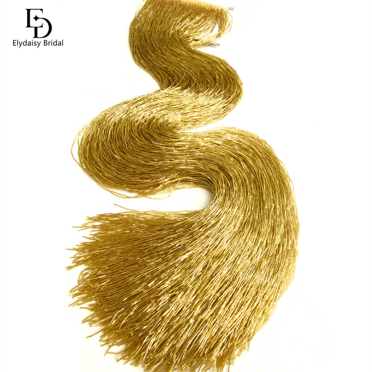 ELYDAISY 1Meter Length Champag - Beaded Trim Fringe review and price