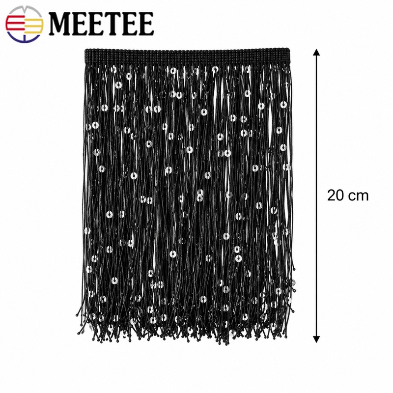 2/5/10M 20cm Sequin Fringe Tas - Fringe Ribbon Sewing review and price
