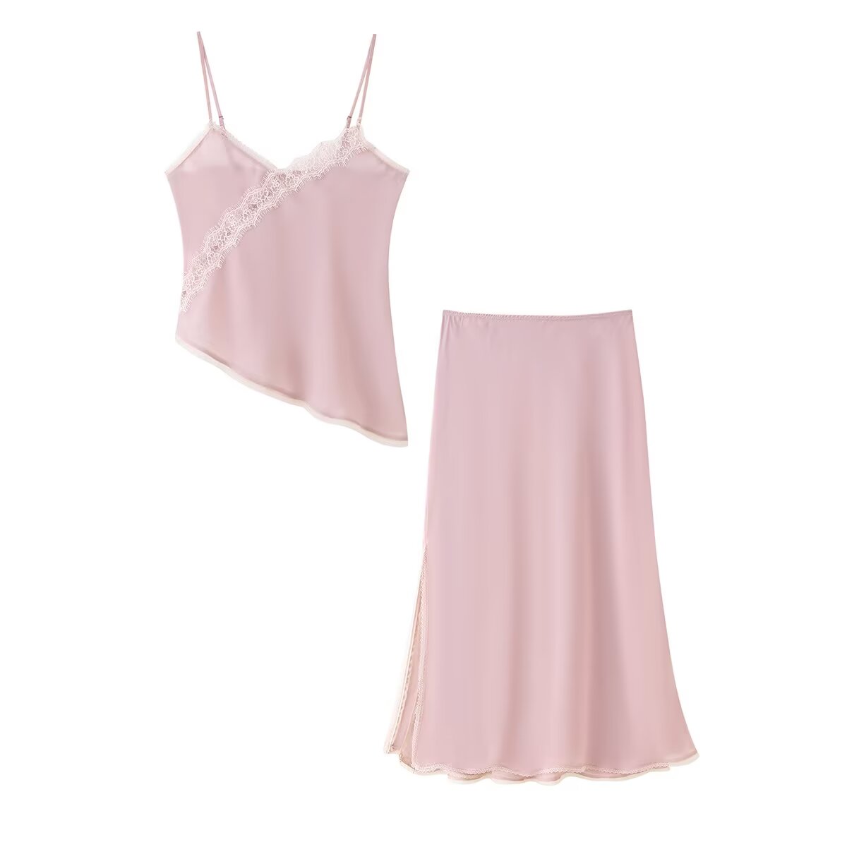 Tidalyf 2025 Women Pink Cami T - Elastic Lace Trim review and price